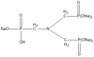 氨基三甲叉膦酸五钠（ATMP•Na5）结构式