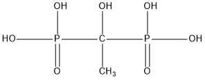 羟基乙叉二膦酸（HEDP）结构式